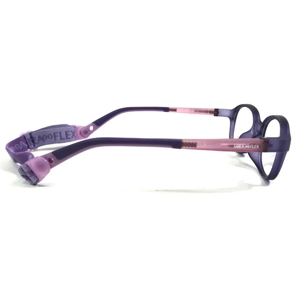 Miraflex Kids Goggles Eyeglasses Frames ELKI Purple Square Full Rim 41-16-113